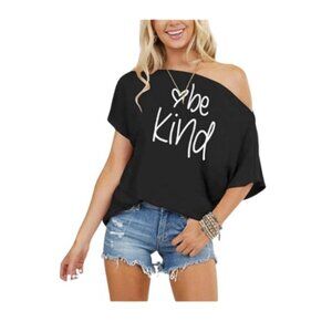 NEW- INFITTY Off Shoulder Short Sleeve Tunic- Women's L